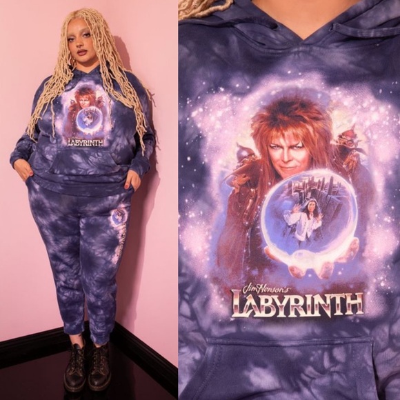 Labyrinth Goblin King Hoodie and Sweatpants Set Tie Dye Jim Henson David Bowie - Picture 1 of 14